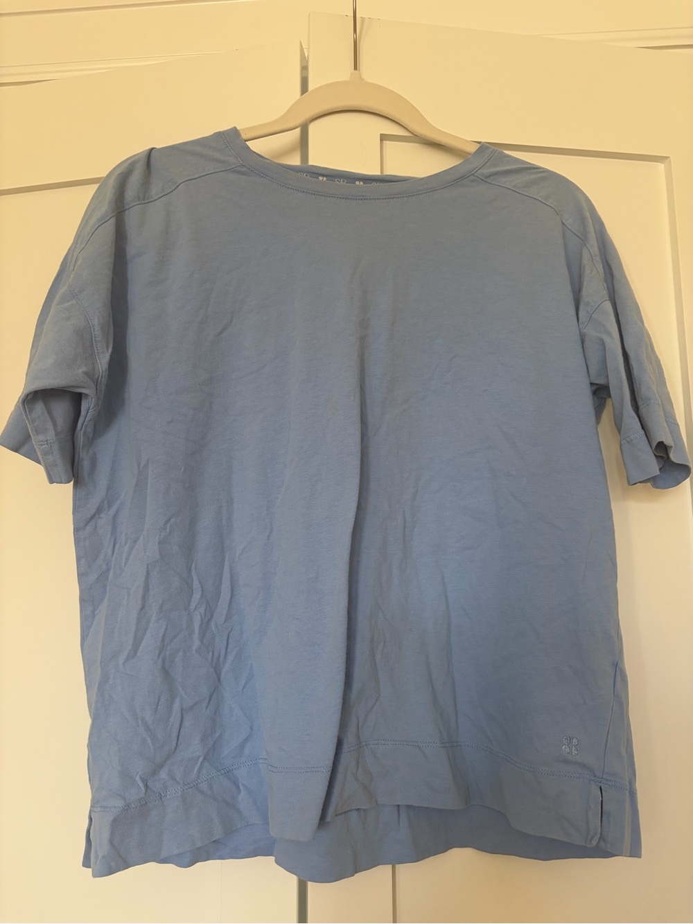 Sweaty Betty Blue Short-Sleeve Crewneck Shirt